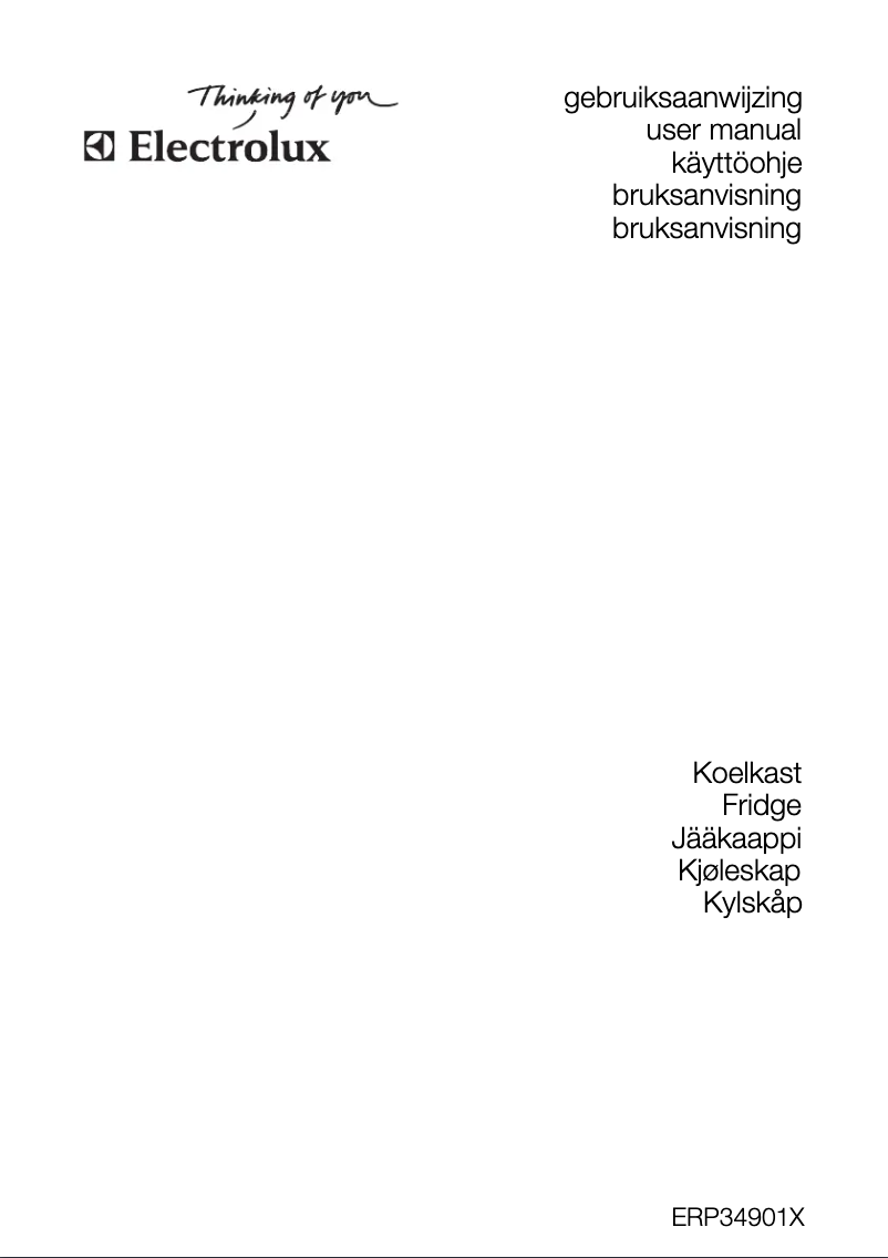 Page 1 de la notice Manuel utilisateur Electrolux ERP34901X