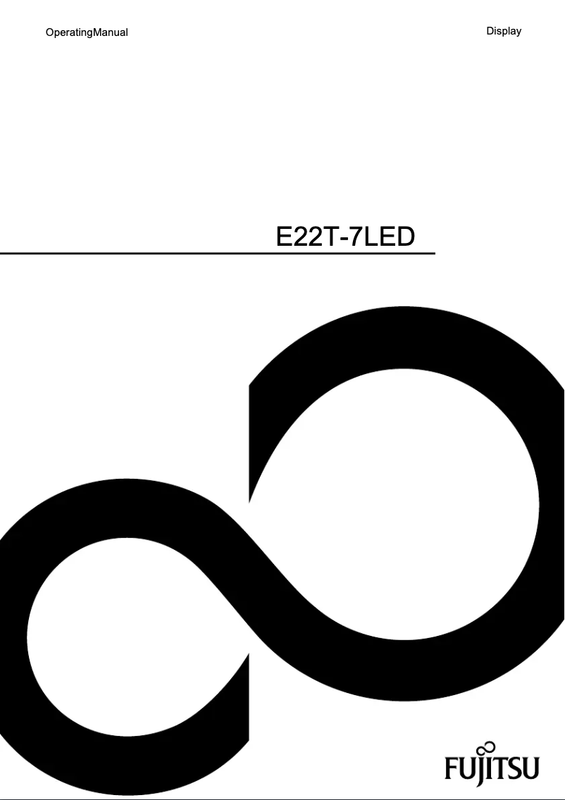 Image de la première page du manuel de l'appareil Displays E22T-7