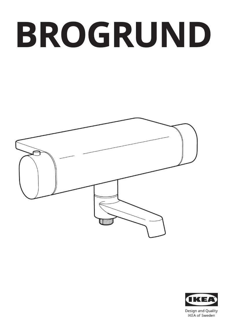 Page 1 de la notice Manuel utilisateur Ikea BROGRUND 503.425.53