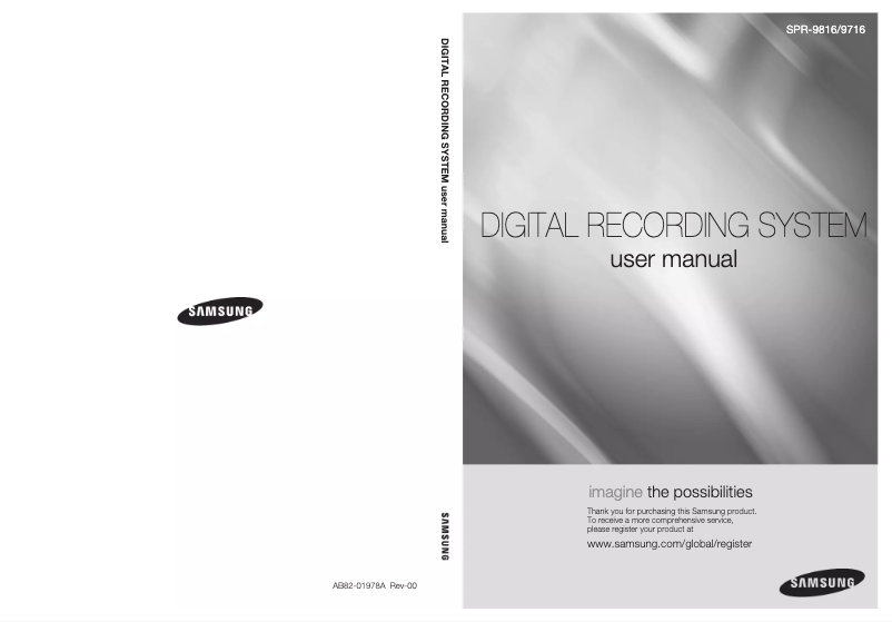 Image de la première page du manuel de l'appareil SPR-9816