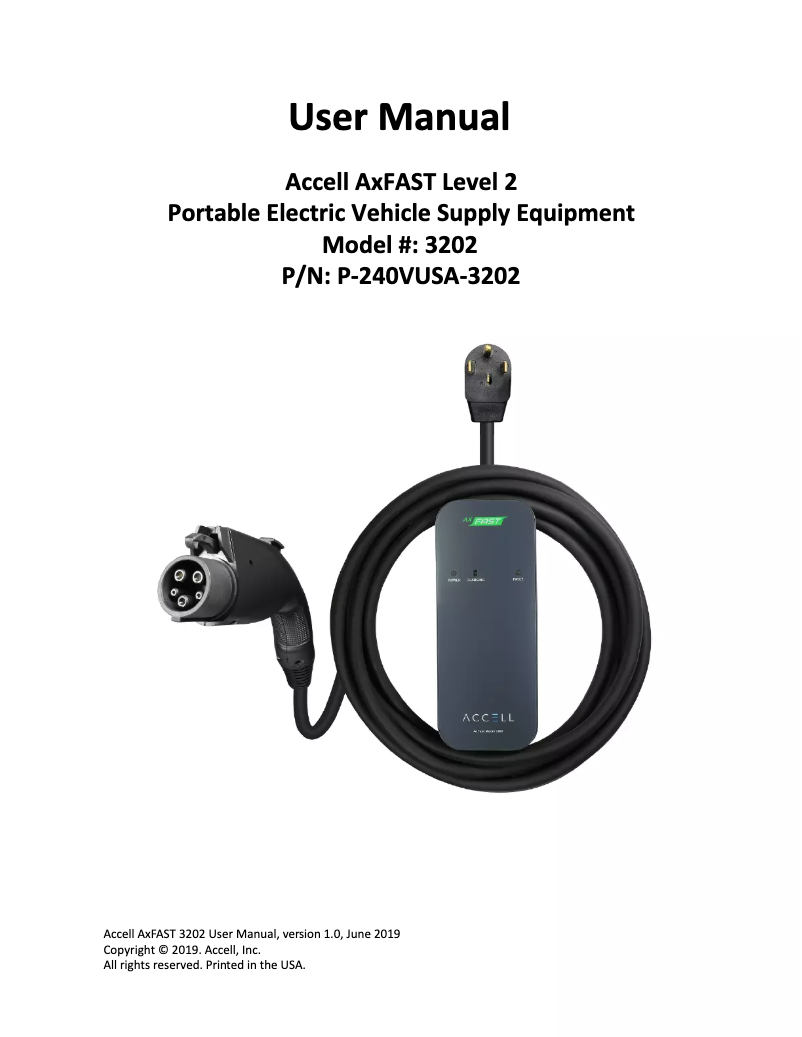 Page n°1 - Manuel utilisateur Accell P-240VUSA-3202