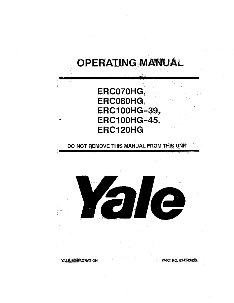 Page n°1 - Manuel utilisateur Yale ERC120HG