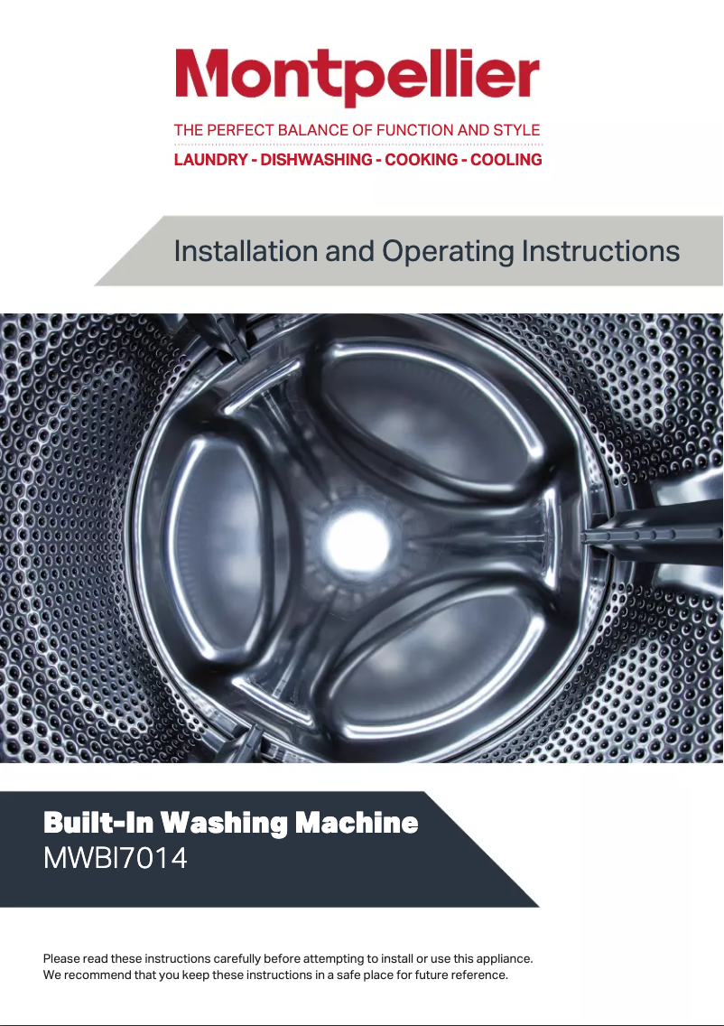 Page 1 de la notice Manuel utilisateur Montpellier MWBI7014