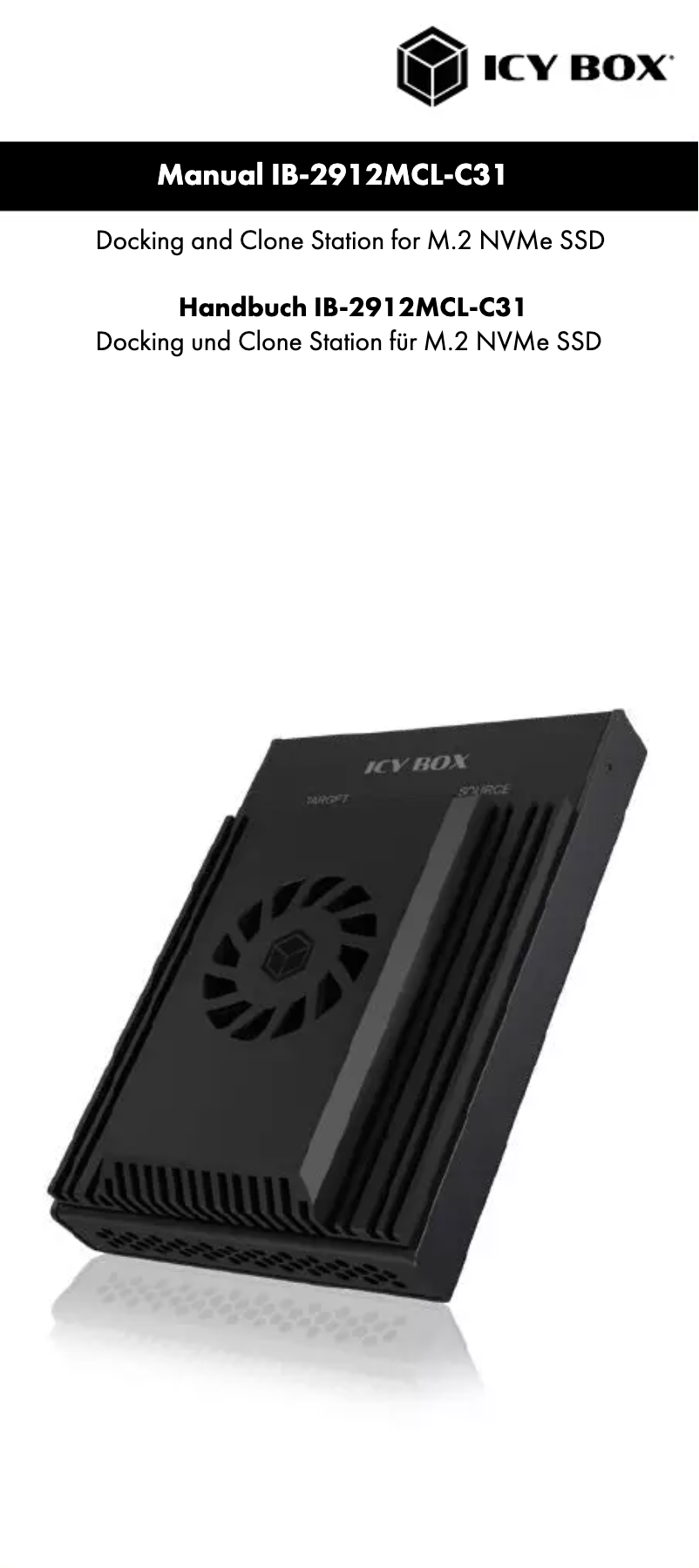 Page n°1 - Manuel utilisateur Icy Box IB-2912MCL-C31