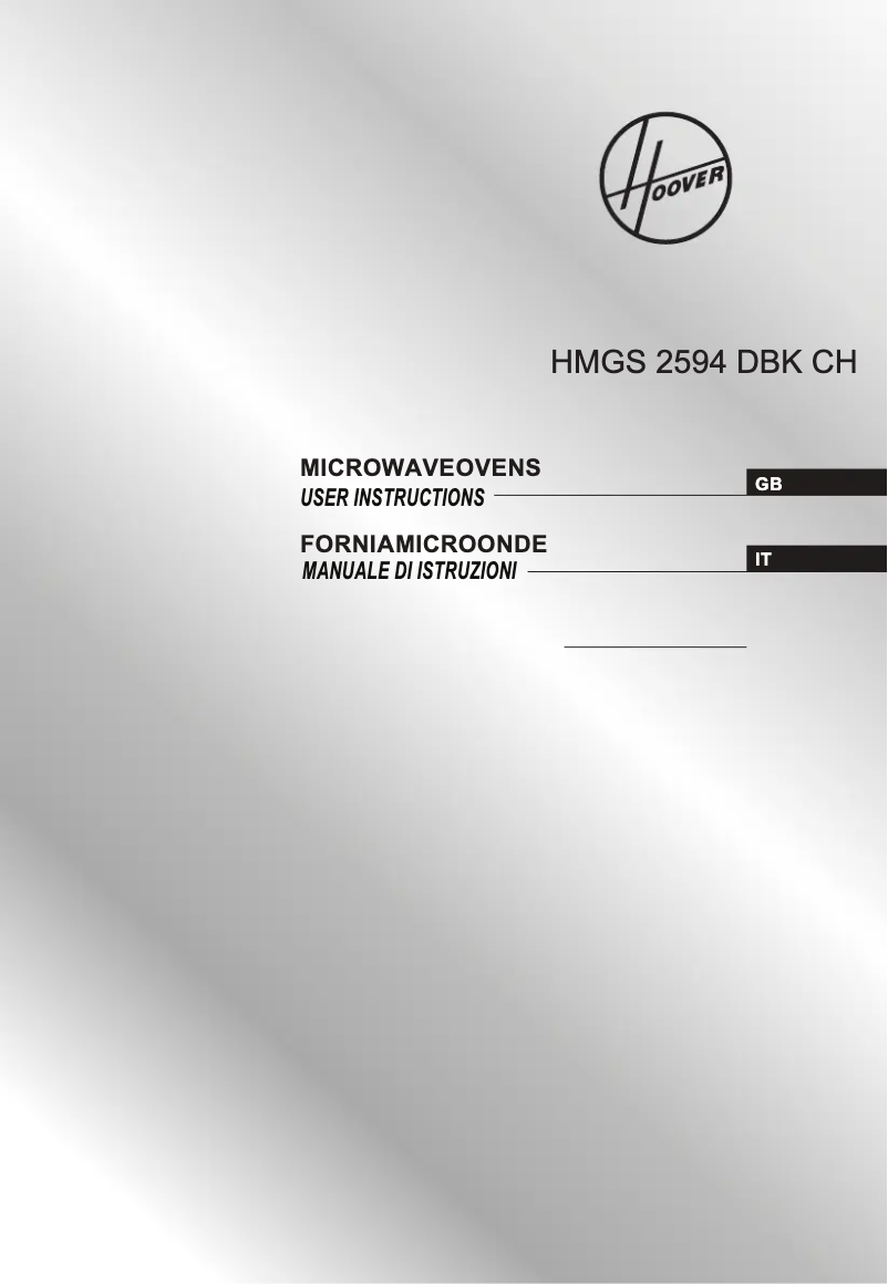 Page n°1 - Manuel utilisateur Hoover HMGS2597