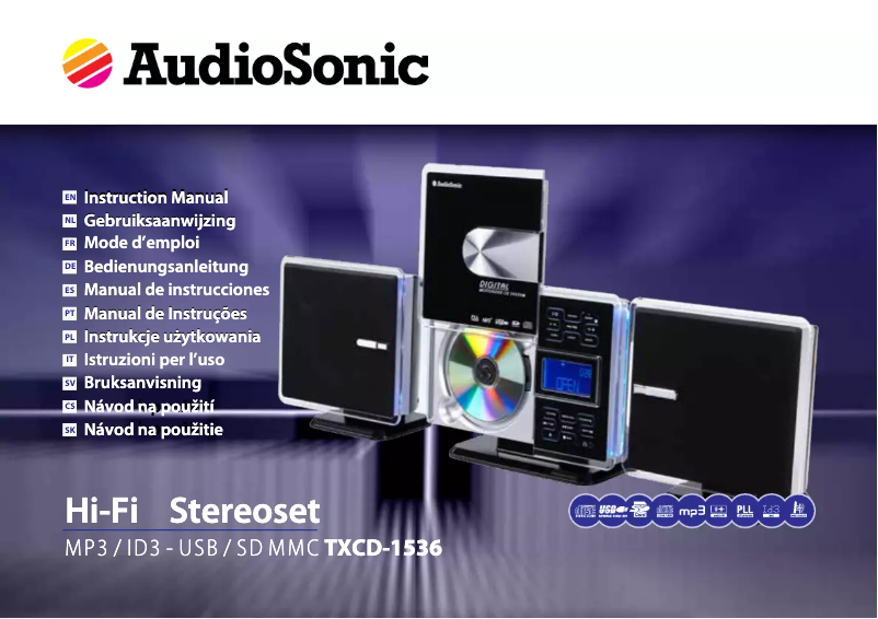 Page 1 de la notice Manuel utilisateur AudioSonic TXCD-1536