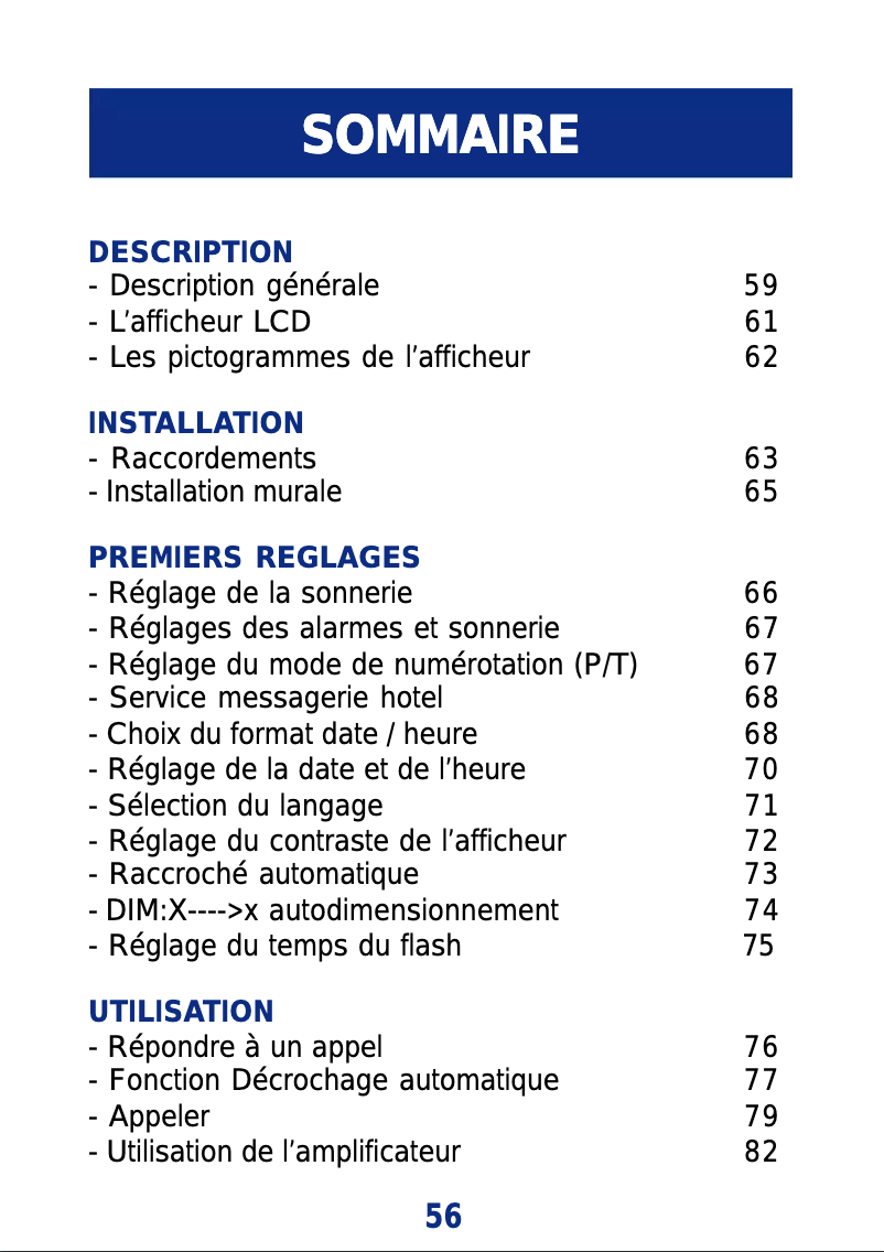 Page 1 de la notice Manuel utilisateur Geemarc CL600
