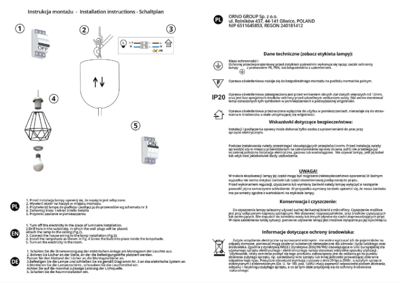 Page n°1 - Manuel utilisateur Adviti AD-LD-6265BE27M