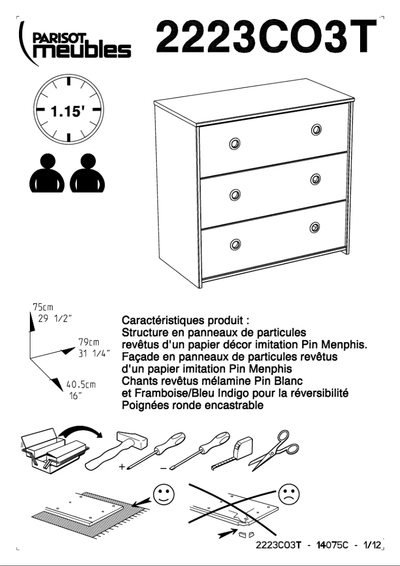 Image de la première page du manuel de l'appareil Smoozy 2223CO3T