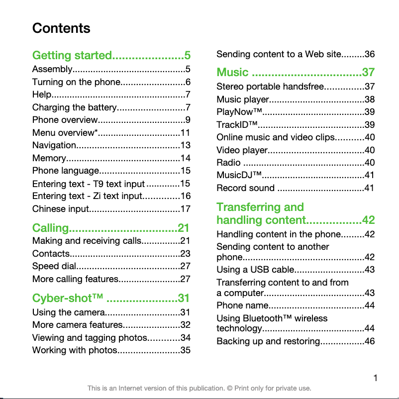 Image de la première page du manuel de l'appareil C903