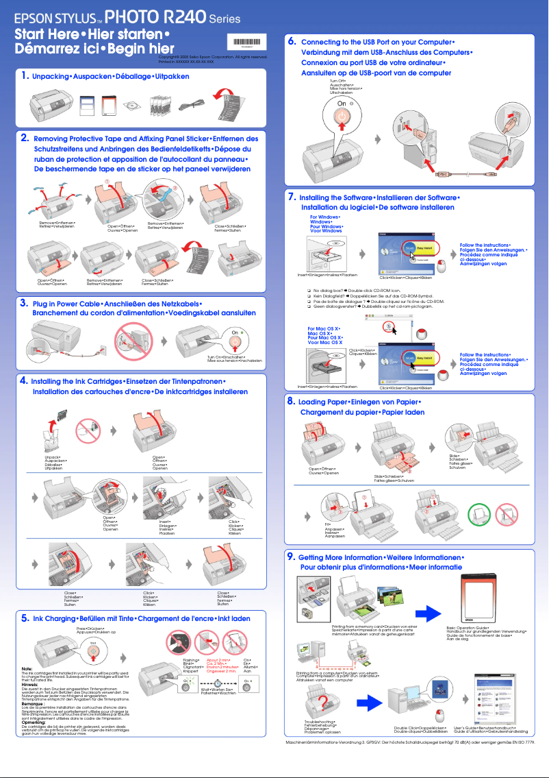 Page n°1 - Manuel utilisateur Epson Stylus Photo R245