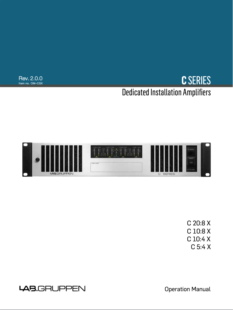 Página 1 del manual Manual de usuario Lab Gruppen C 10:4X