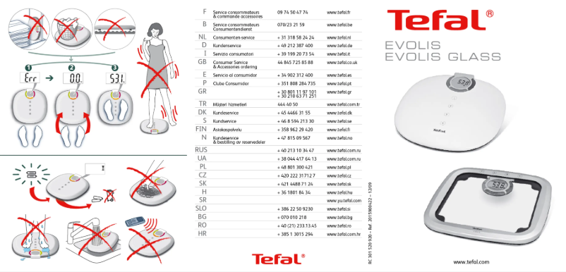 Page n°1 - Manuel utilisateur Tefal Evolis PP4000A9