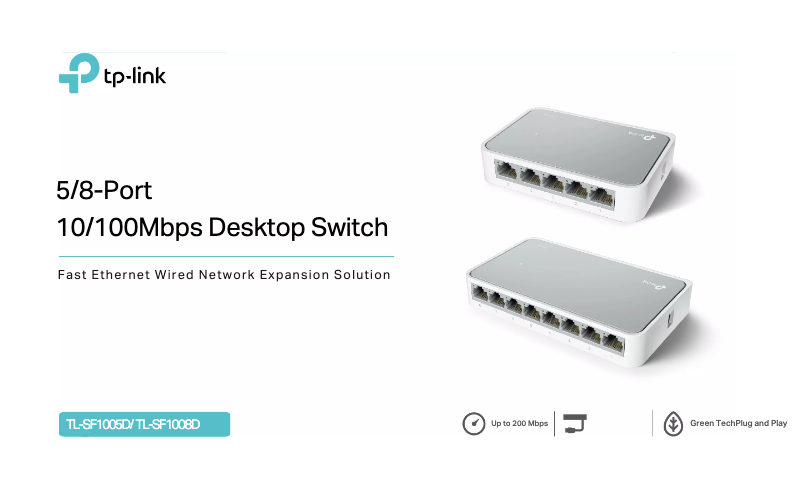 Página 1 del manual Ficha técnica TP-Link TL-SF1008D