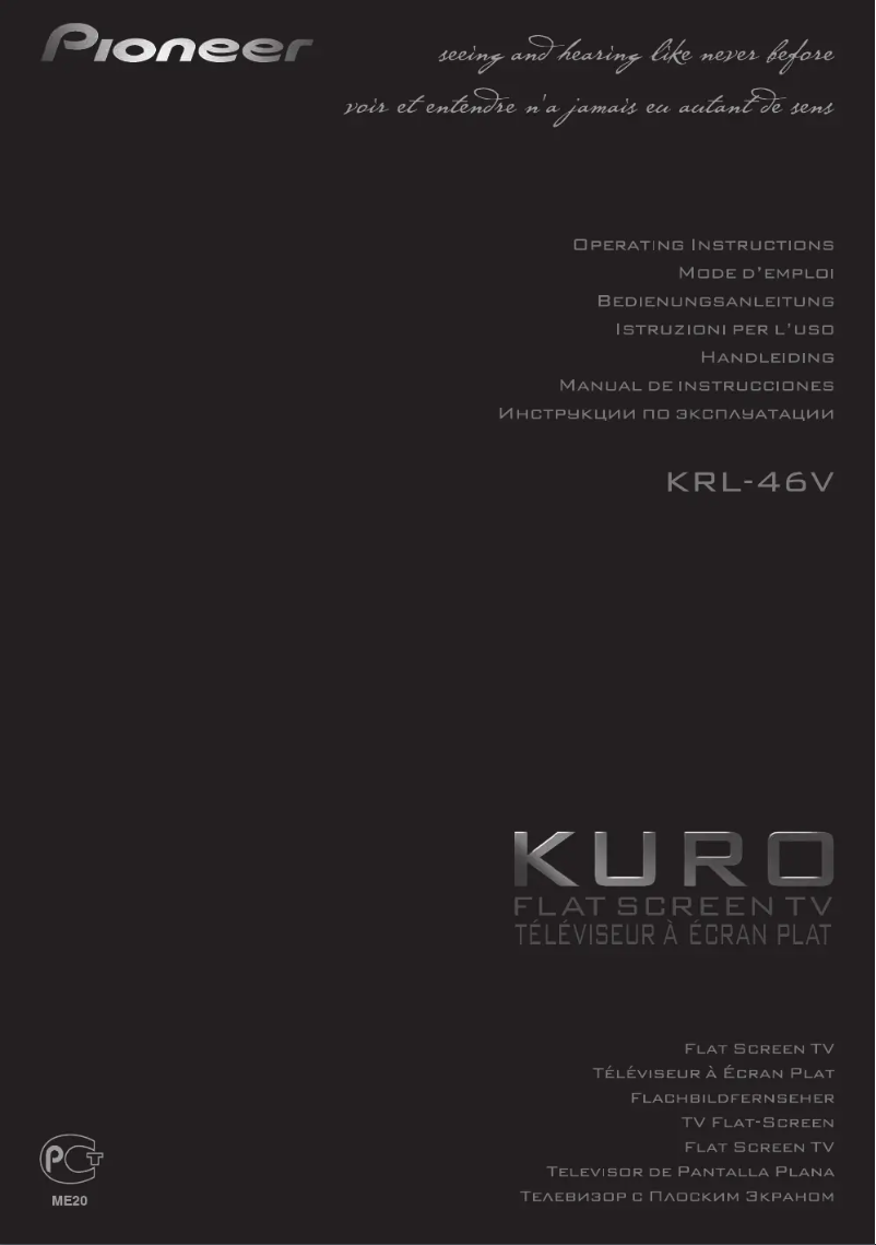 Page n°1 - Manuel utilisateur Pioneer KRL-46V