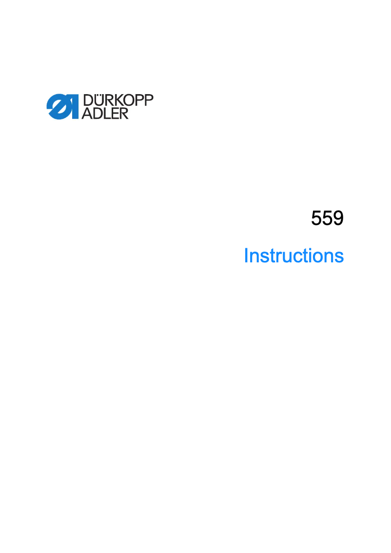 Image de la première page du manuel de l'appareil 559