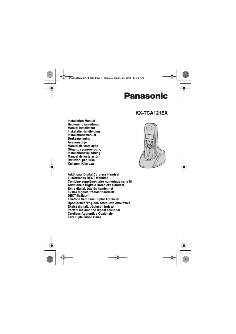 Página 1 del manual Manual de usuario Panasonic KX-TCA121EX