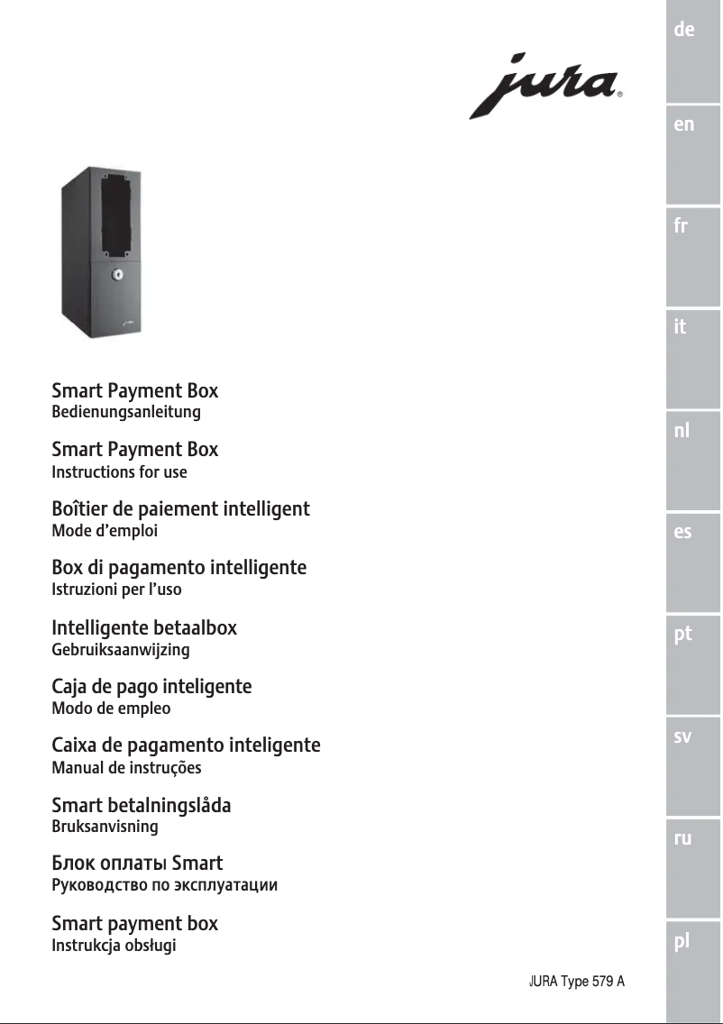Page 1 de la notice Manuel utilisateur Jura Smart Payment Box