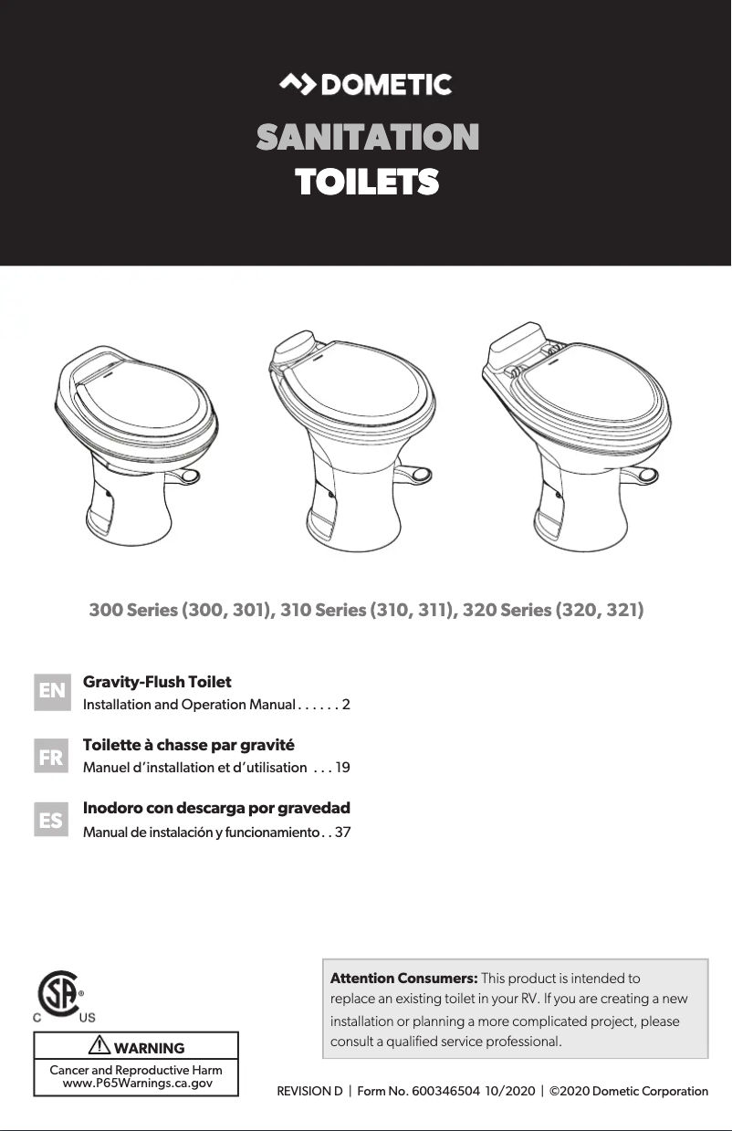 Imagen de la primera página del manual del dispositivo 301
