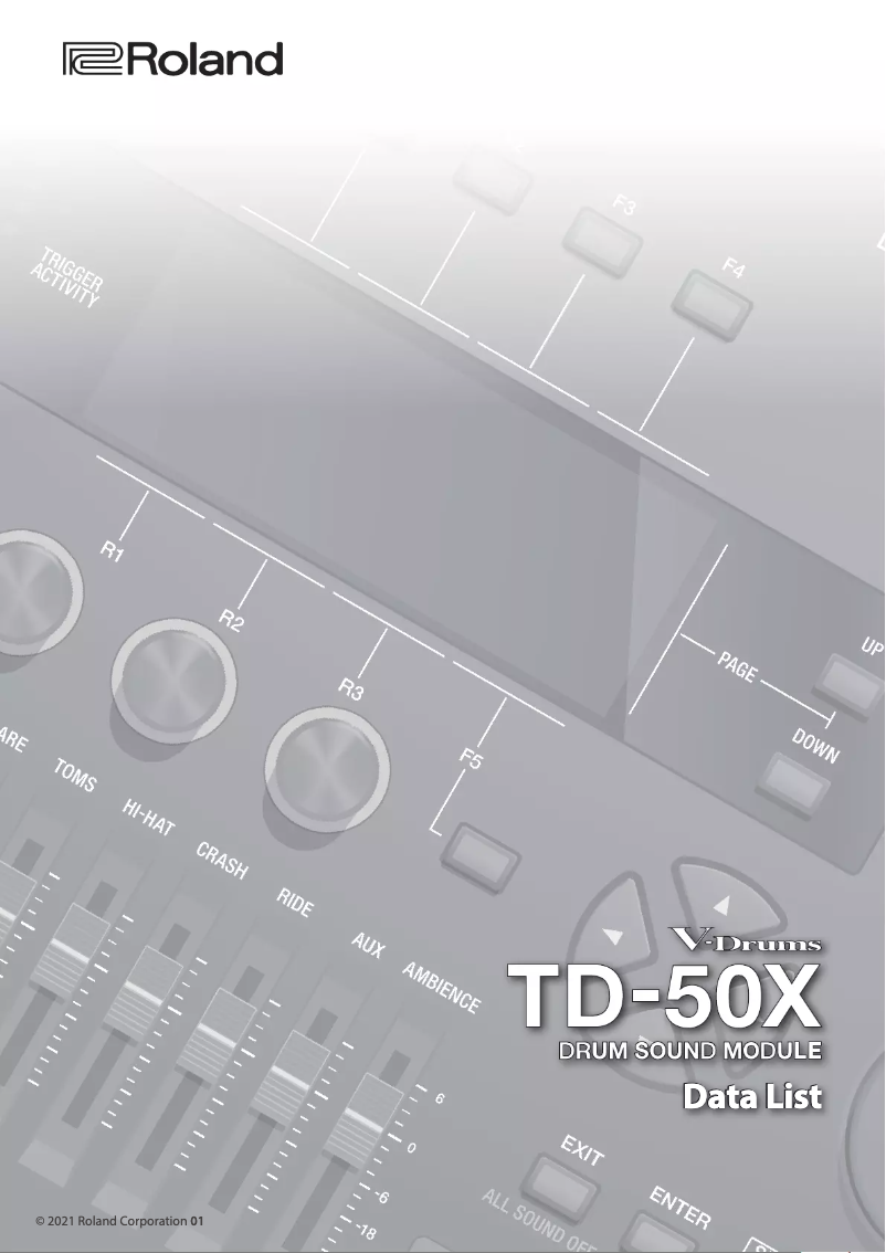Image de la première page du manuel de l'appareil TD-50KV2