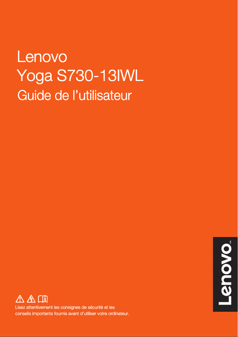 Page 1 de la notice Manuel utilisateur Lenovo Yoga S730
