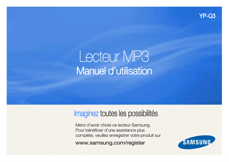 Page n°1 - Manuel utilisateur Samsung Q3