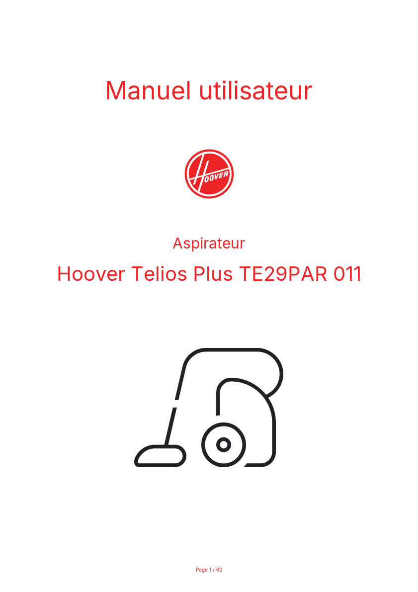 Image de la première page du manuel de l'appareil Telios Plus TE29PAR 011