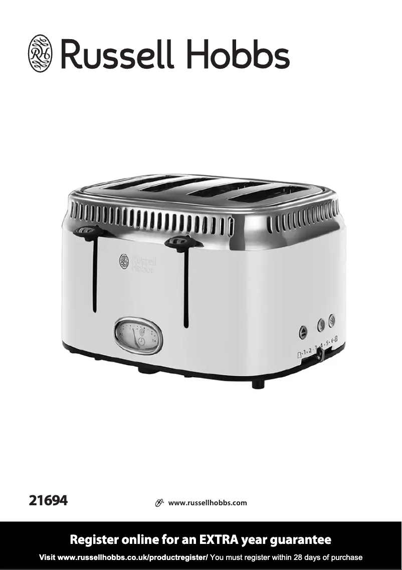 Page 1 de la notice Manuel utilisateur Russell Hobbs Retro 21694