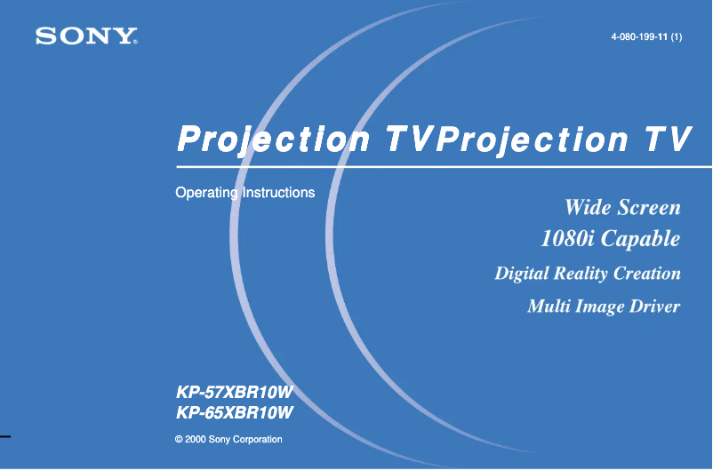 Page 1 de la notice Manuel utilisateur Sony KP-65XBR10W