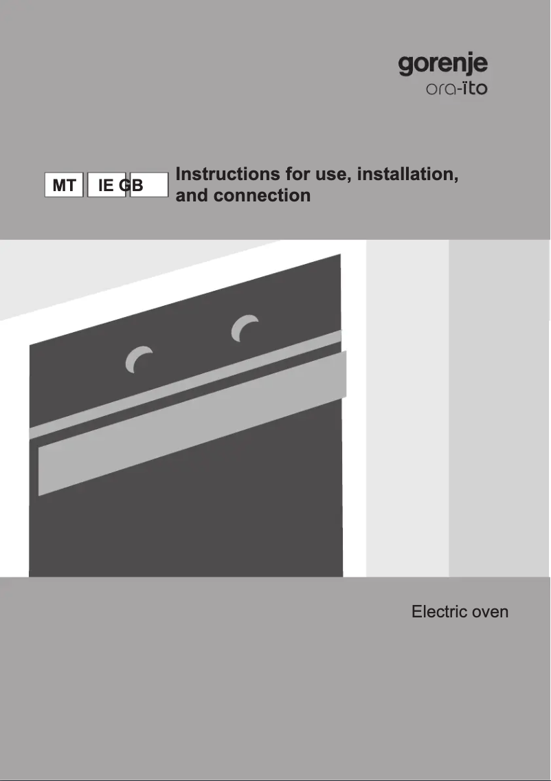 Page n°1 - Guide d'installation Gorenje BO71ORAWUK