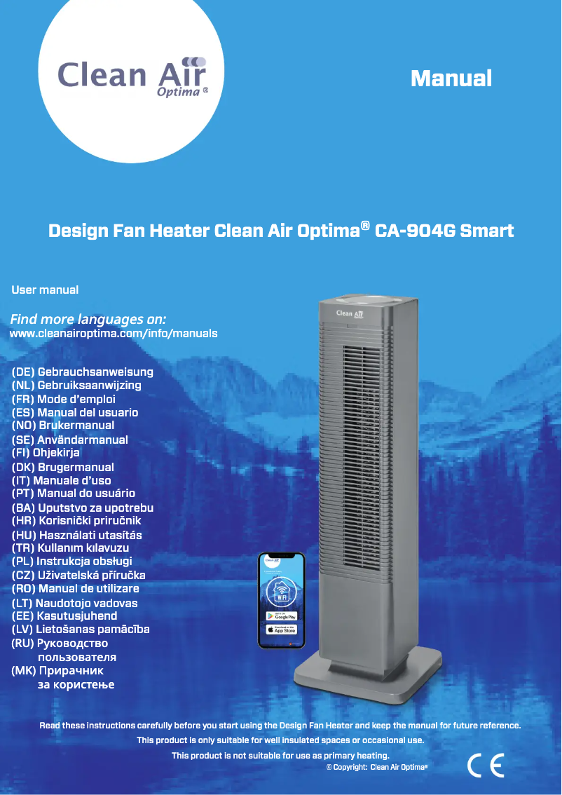 Page n°1 - Manuel utilisateur Clean Air Optima CA-904G