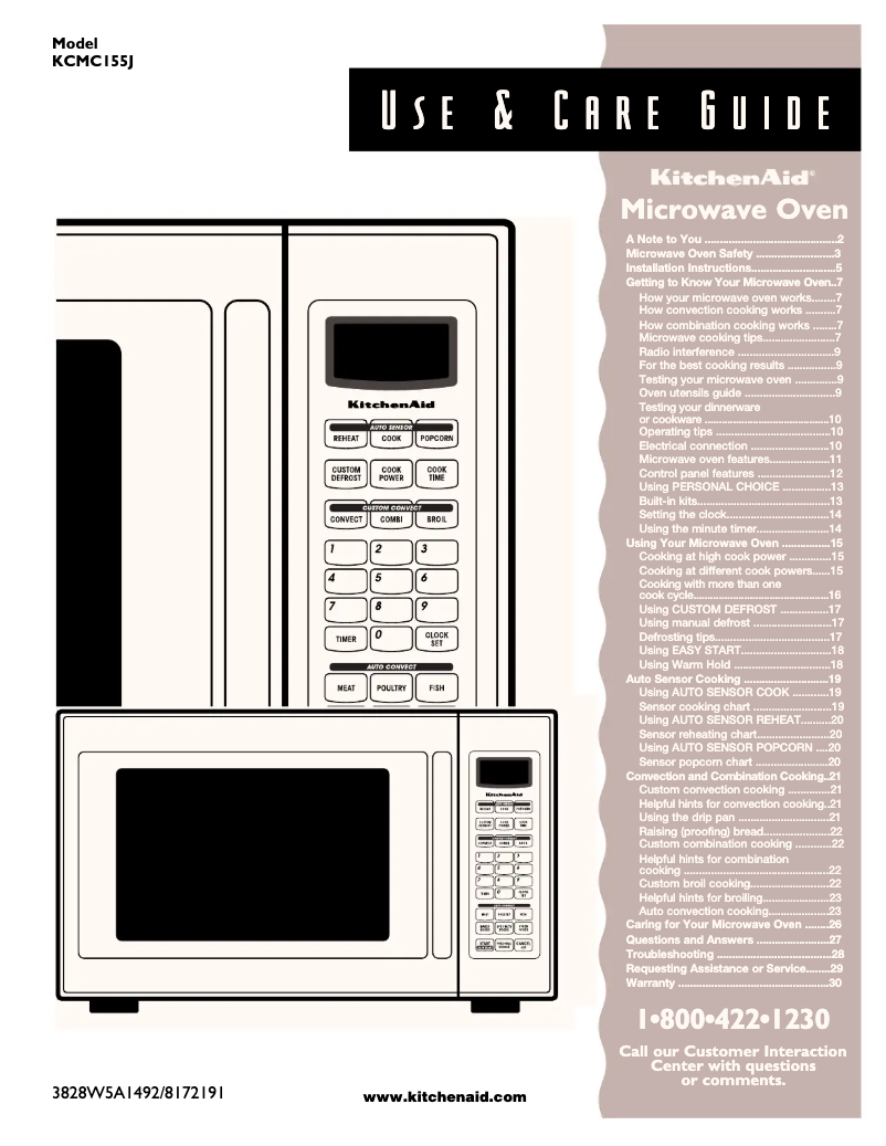 Page n°1 - Manuel utilisateur KitchenAid KCMC155JSS0