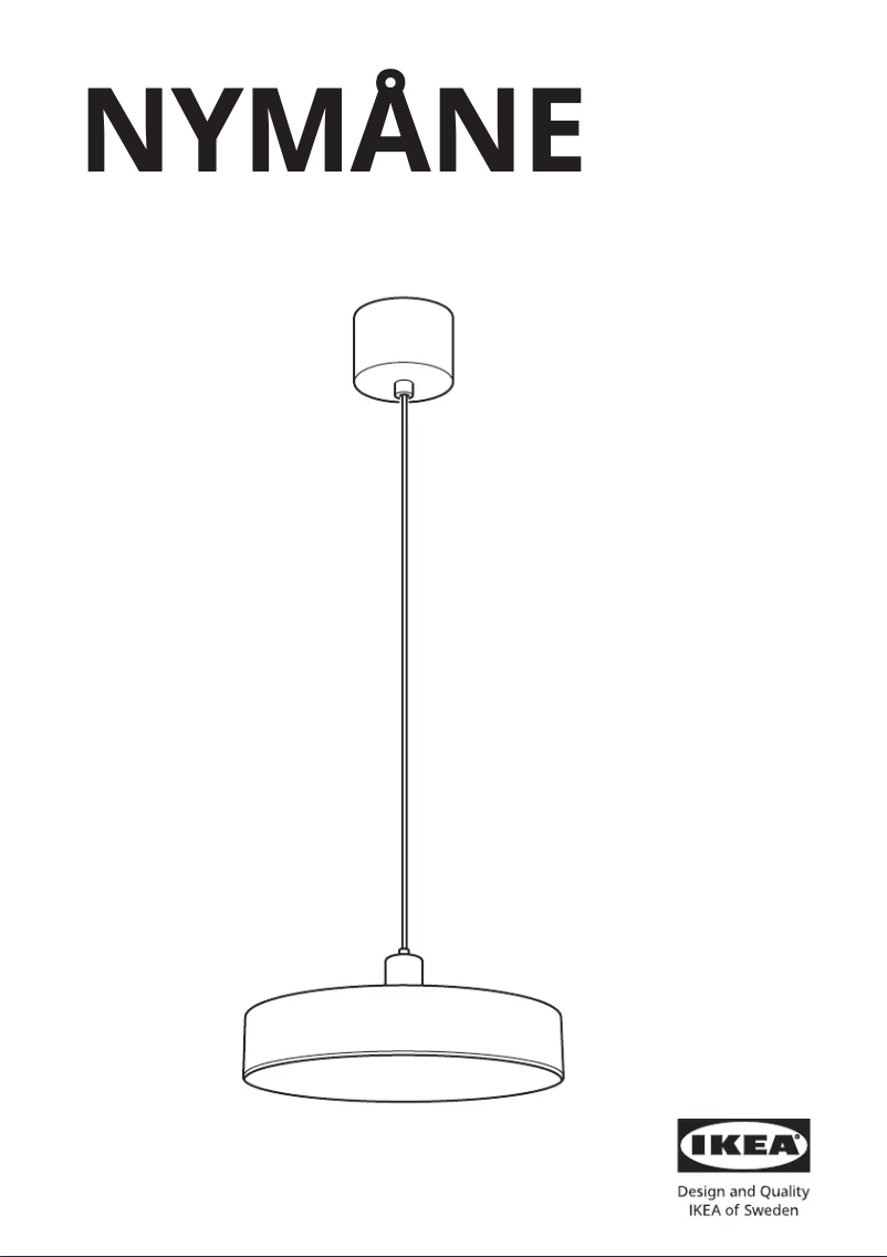 Page 1 de la notice Manuel utilisateur Ikea NYMÅNE 205.431.95