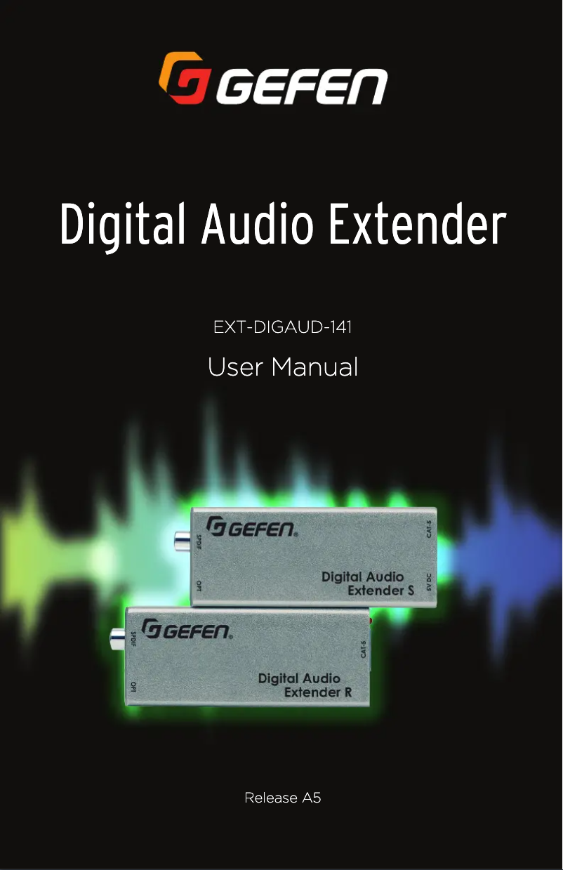 Page 1 de la notice Manuel utilisateur Gefen EXT-DIGAUD-141