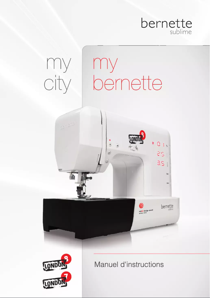 Page 1 de la notice Manuel utilisateur Bernina Bernette London-8