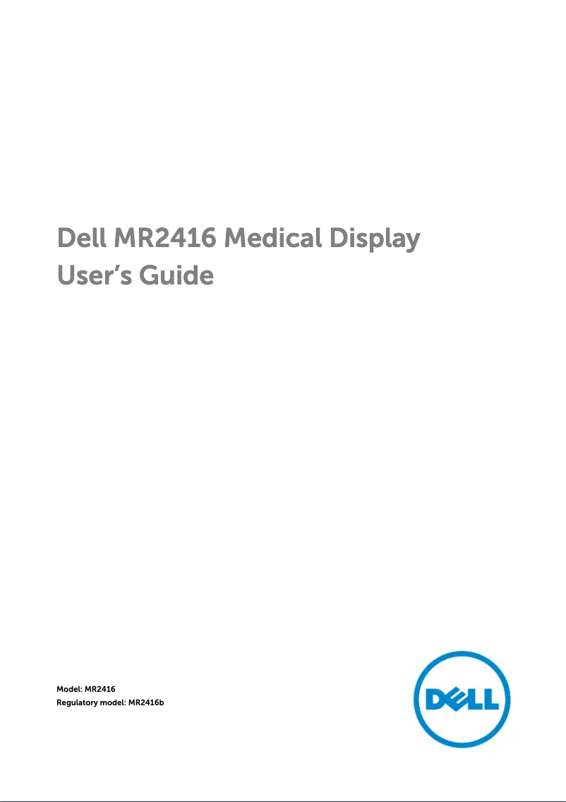 Page 1 de la notice Manuel utilisateur Dell MRJ9P