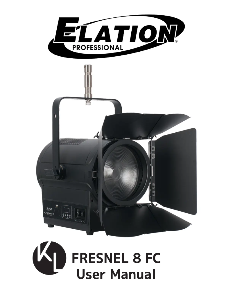 Page 1 de la notice Manuel utilisateur Elation KL Fresnel 8 FC