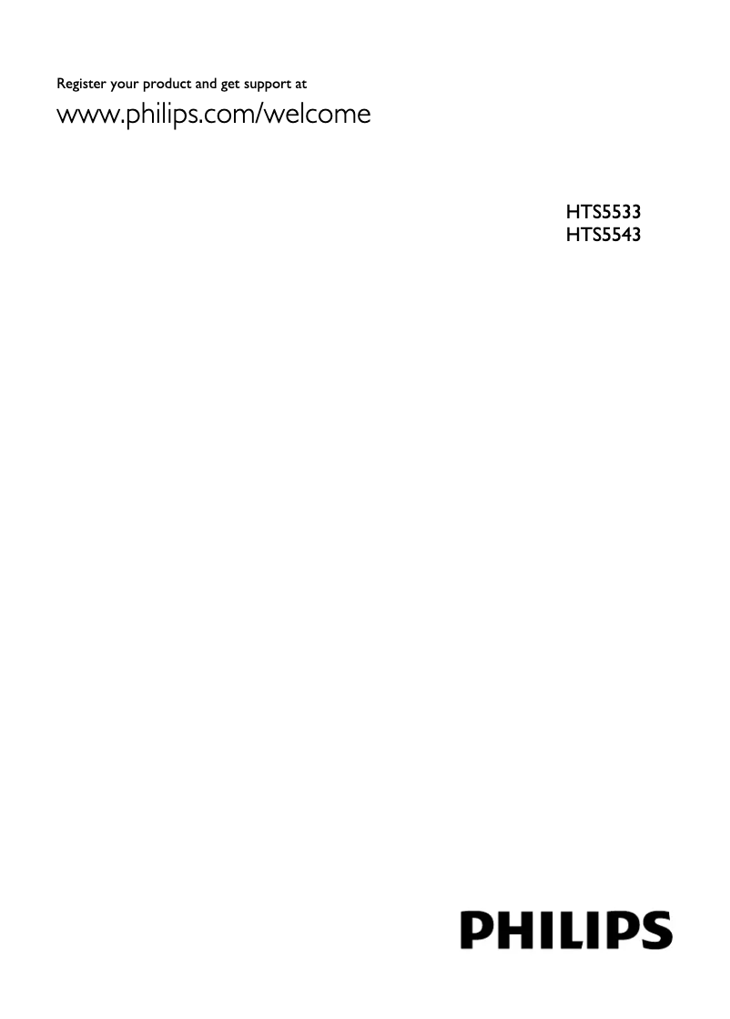 First page image of the manual for HTS5533