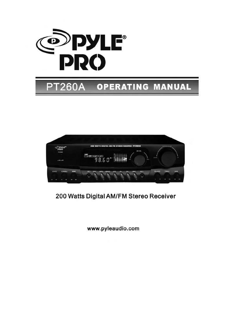 Image de la première page du manuel de l'appareil PT260A