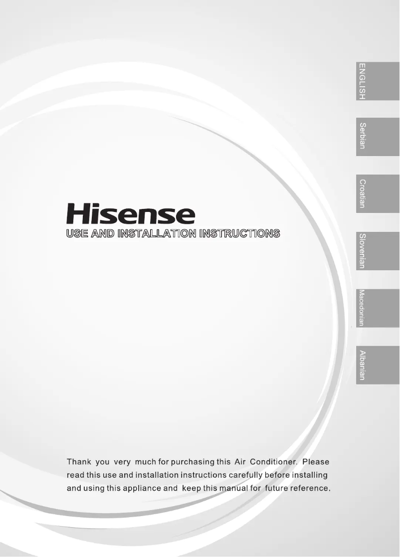 Page 1 de la notice Manuel utilisateur Hisense DJ35LE0BG