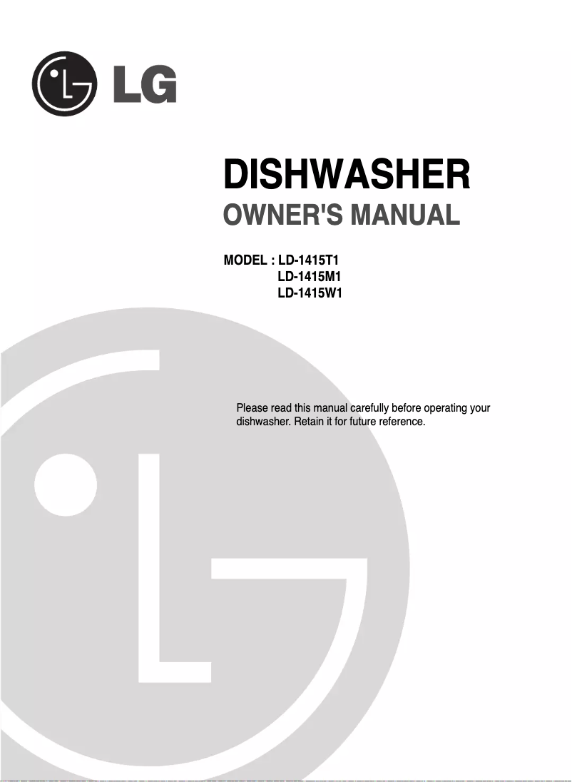Image de la première page du manuel de l'appareil LD-1415W1