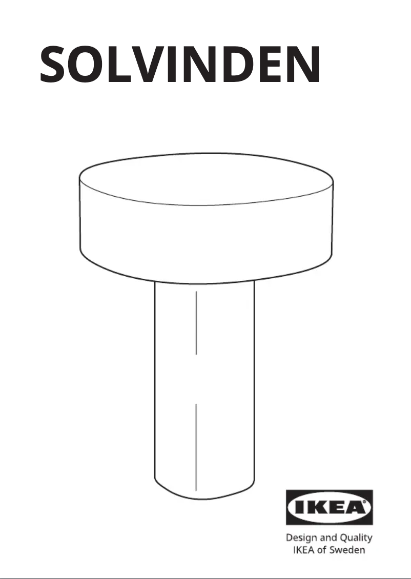 Page 1 de la notice Manuel utilisateur Ikea SOLVINDEN 405.719.03