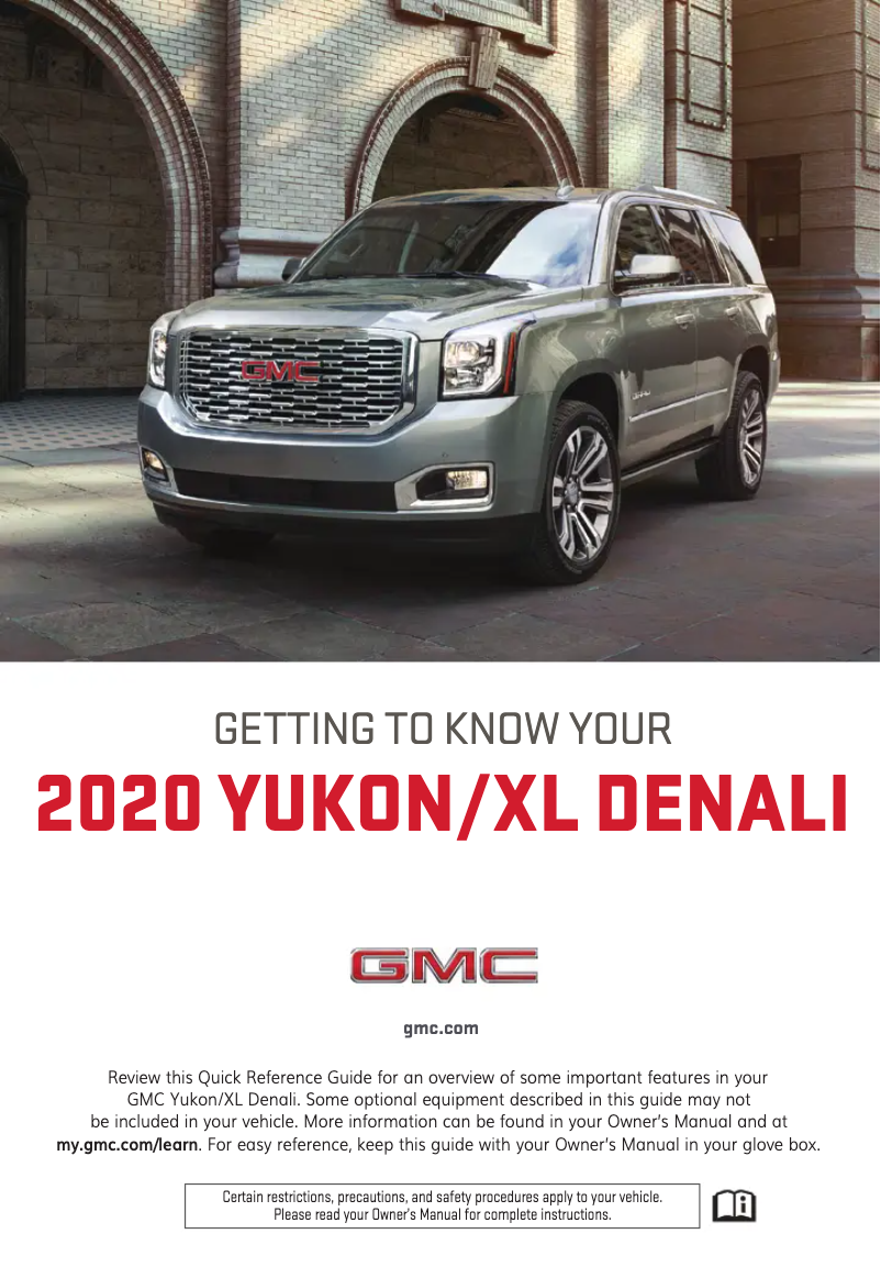 Image de la première page du manuel de l'appareil Yukon XL (2020)