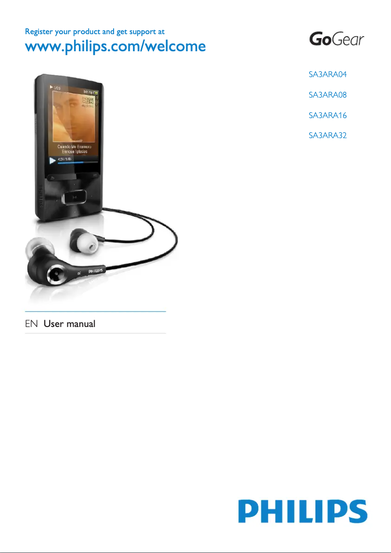 Page n°1 - Manuel utilisateur Philips GoGear Ariaz