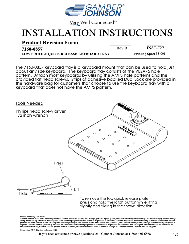 Imagen de la primera página del manual del dispositivo 7160-0857