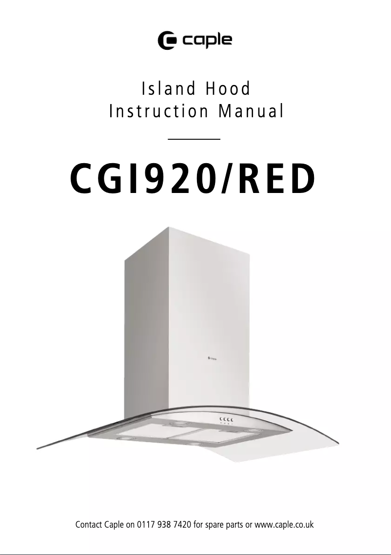 Page n°1 - Manuel utilisateur Caple CGI920