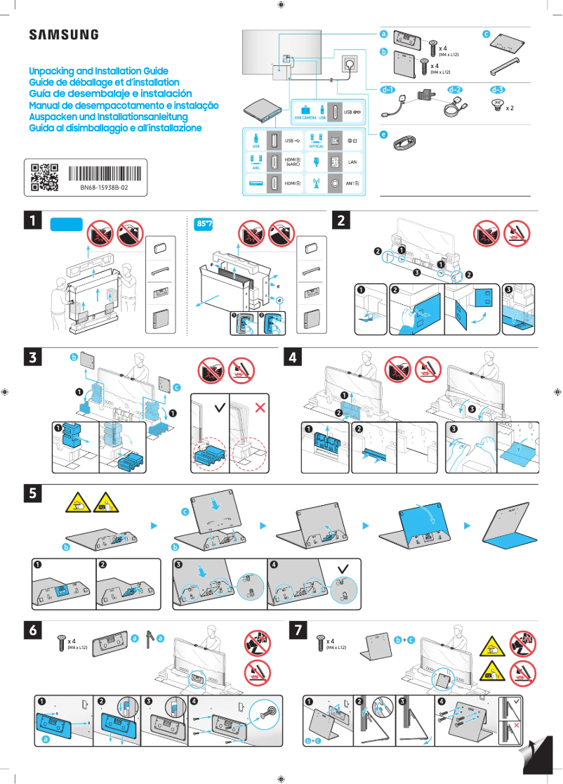 Page 1 de la notice Manuel utilisateur Samsung QN85QN800CK