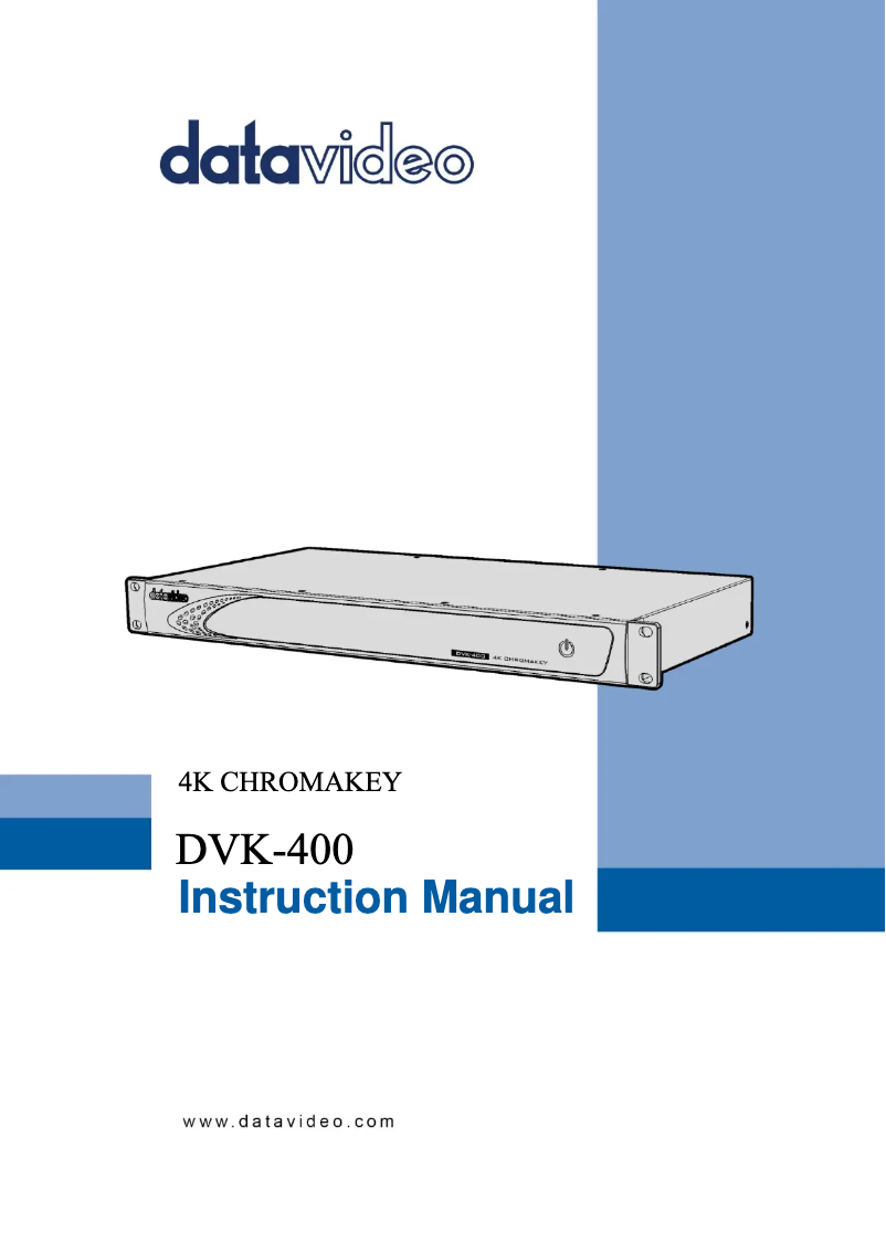 Page 1 de la notice Manuel utilisateur DataVideo DVK-400