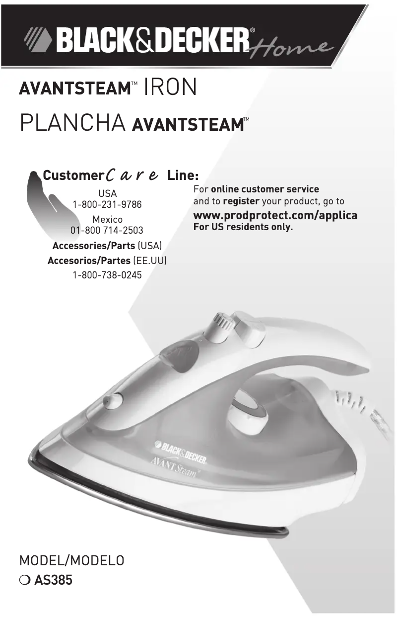 Page 1 de la notice Manuel utilisateur Black & Decker AS385
