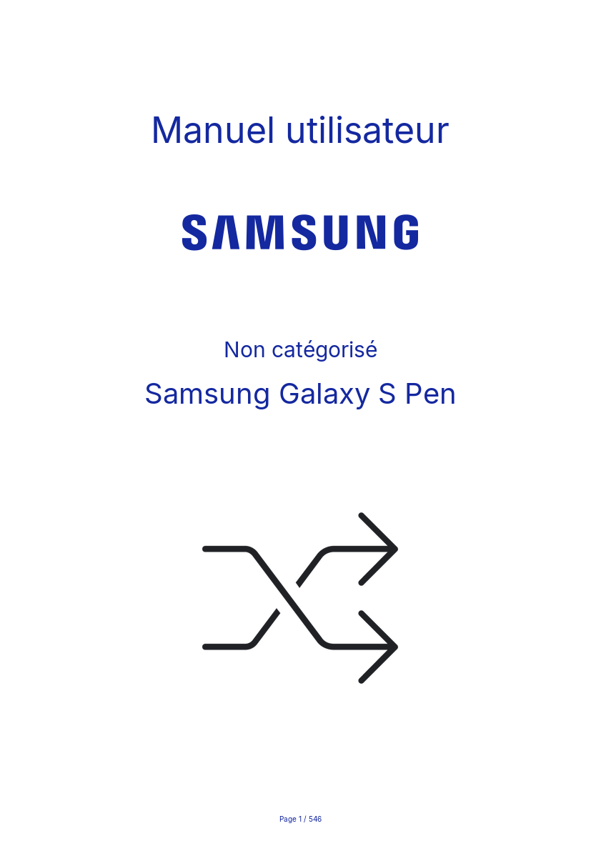 Page n°1 - Manuel utilisateur Samsung Galaxy S Pen